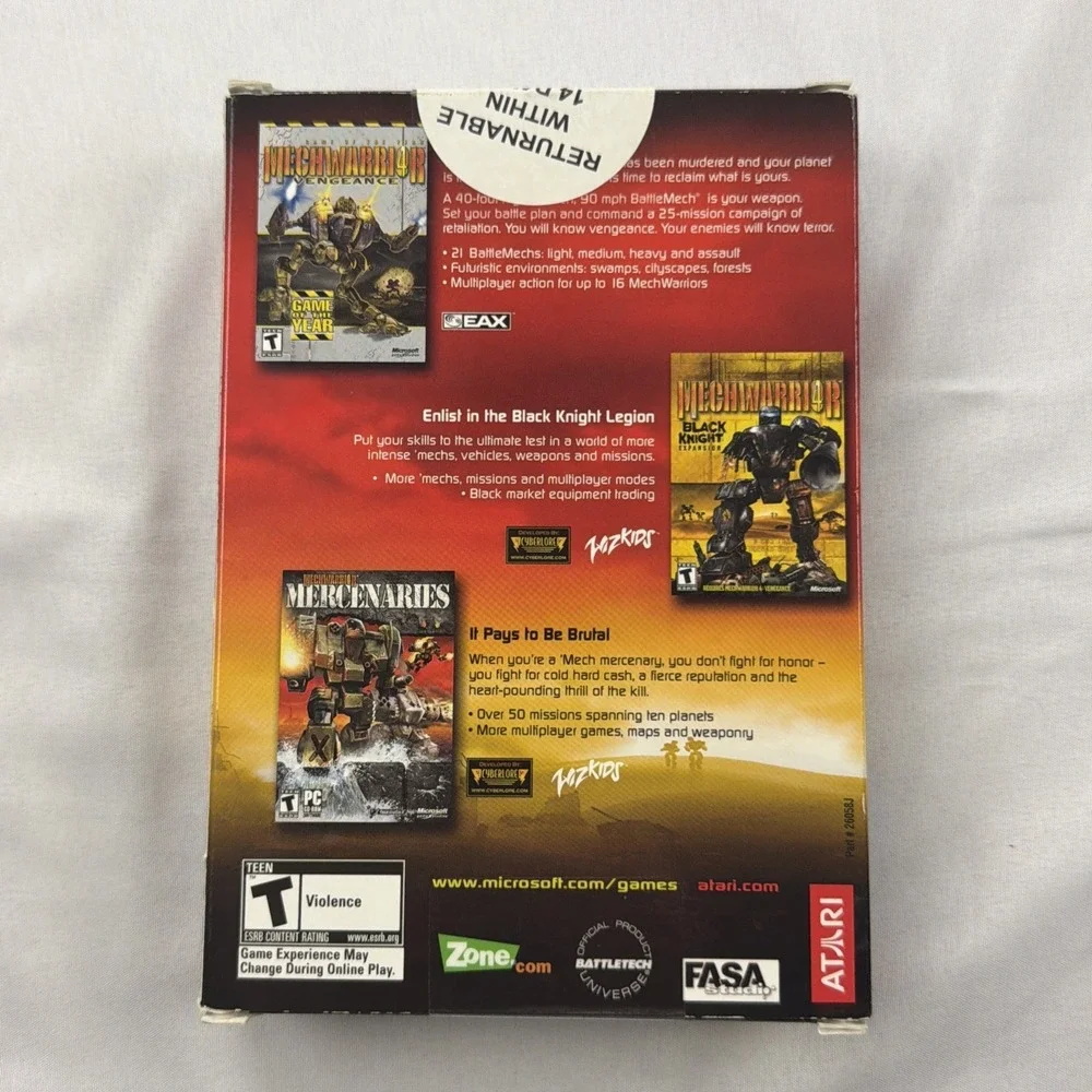 MechWarrior 4: Compilation - PC CD-ROM - Sealed - See Desc